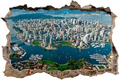 Adesivi Murali: Buco città Vancouver 3