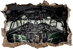 Adesivi Murali: Buco Aeroplano Cockpit 3