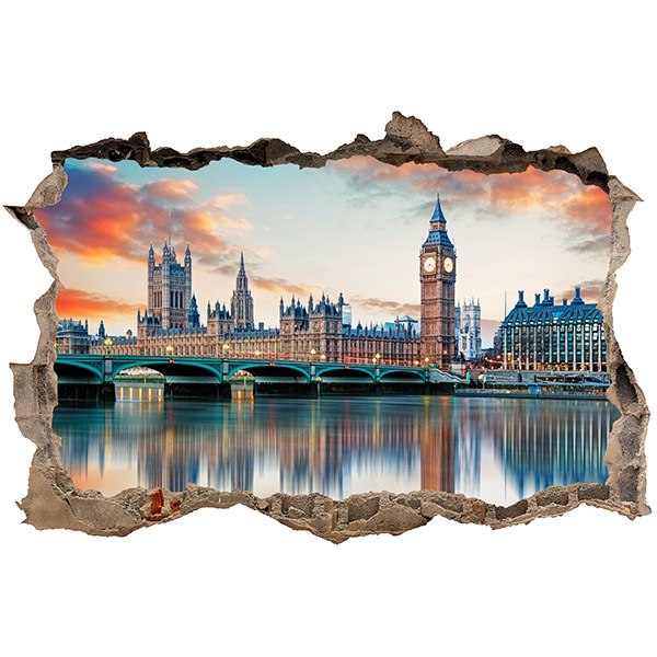 Adesivi Murali: Buco Londra dal Tamigi