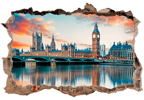 Adesivi Murali: Buco Londra dal Tamigi