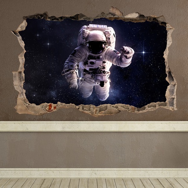 Adesivi Murali: Buco Astronauta