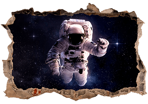 Adesivi Murali: Buco Astronauta 0