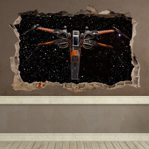 Adesivi Murali: Buco X-Wing Starfighter - Poe Dameron 1