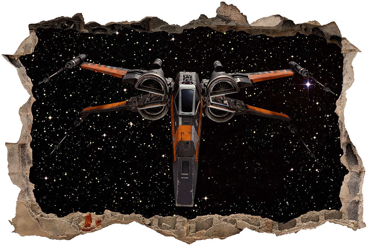 Adesivi Murali: Buco X-Wing Starfighter - Poe Dameron