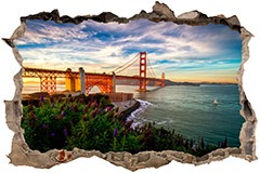 Adesivi Murali: Buco Golden Gate San Francisco 3