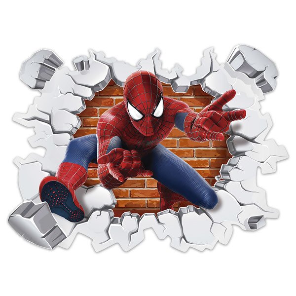 Adesivi Murali: Buco murale Spiderman
