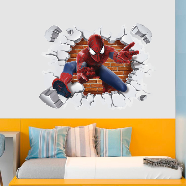 Adesivi Murali: Buco murale Spiderman