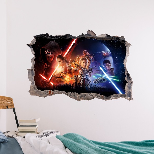 Adesivi Murali: Buco Il risveglio della Forza Star Wars