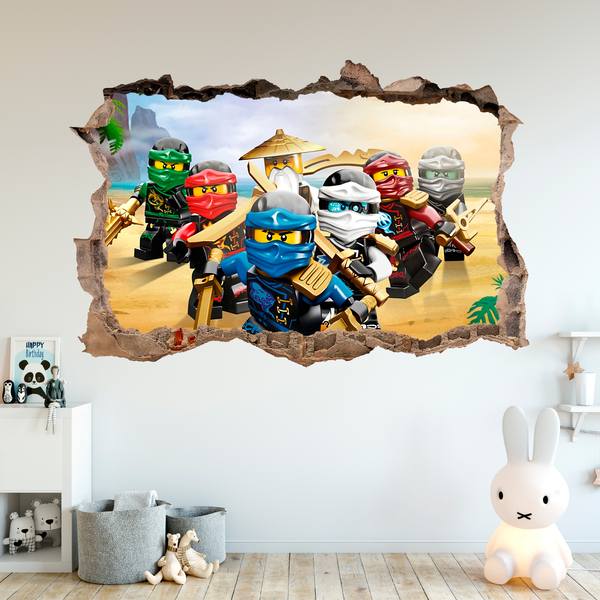 Adesivi Murali: Buco Lego Team Ninjago