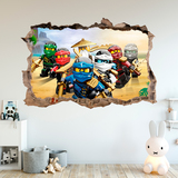 Adesivi Murali: Buco Lego Team Ninjago 3