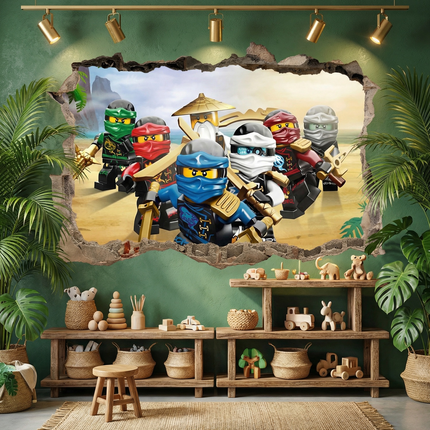 Adesivi Murali: Buco Lego Team Ninjago