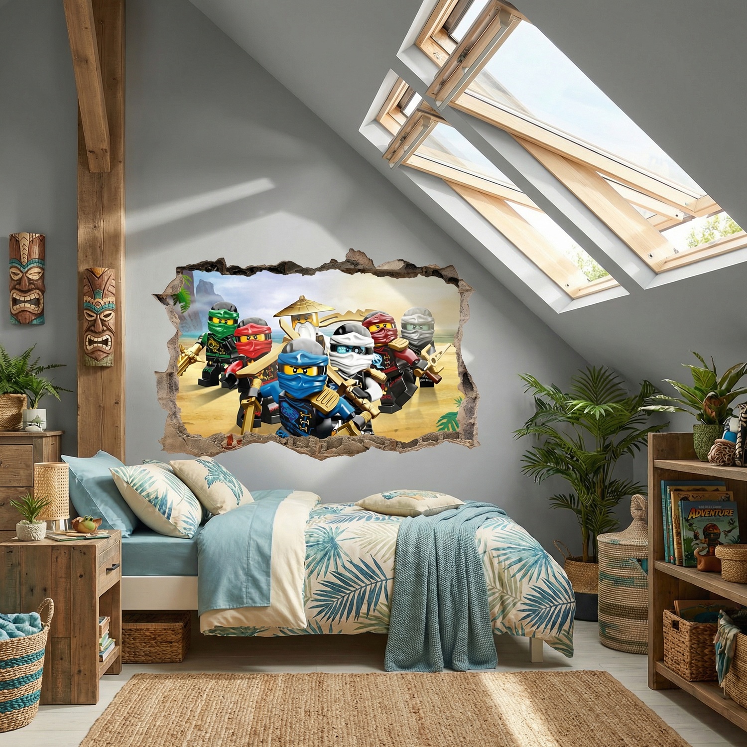 Adesivi Murali: Buco Lego Team Ninjago