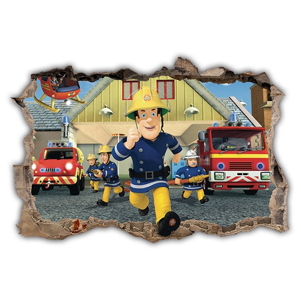 Adesivi Murali: Buco Sam il pompiere