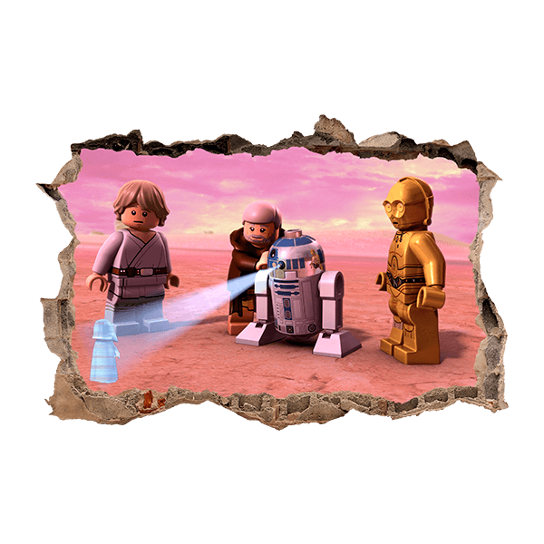 Adesivi Murali: Lego, messaggio Star Wars da R2D2