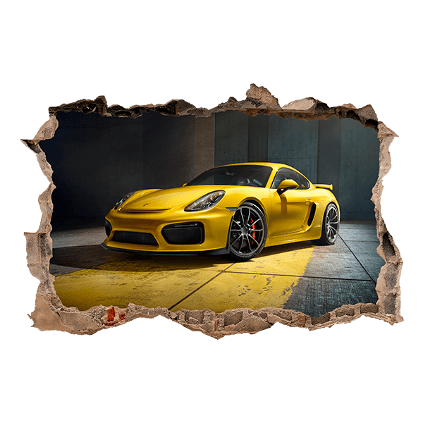 Adesivi Murali: Giallo Porsche