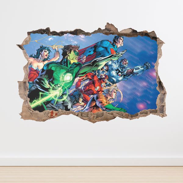 Adesivi Murali: Adesivo murale Buco Fumetto di supereroi 1