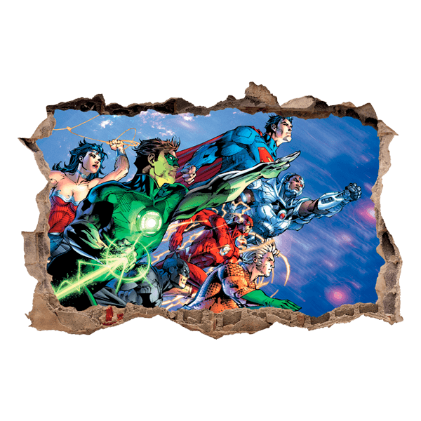 Adesivi Murali: Adesivo murale Buco Fumetto di supereroi 0