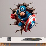 Adesivi per Bambini: Capitan America in azione 4