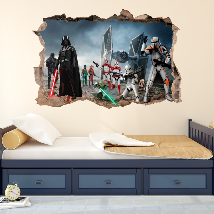 Adesivi Murali: Darth Vader, Yoda - Star Wars