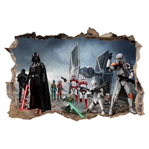 Adesivi Murali: Darth Vader, Yoda - Star Wars