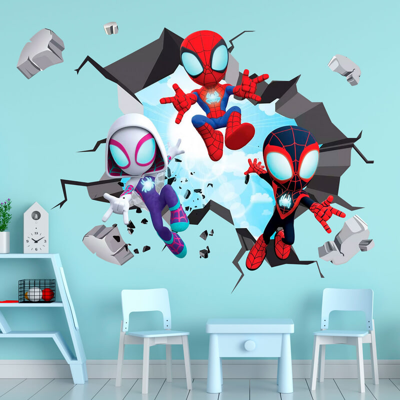 Adesivi per Bambini: Buco nel muro Spider-Verse