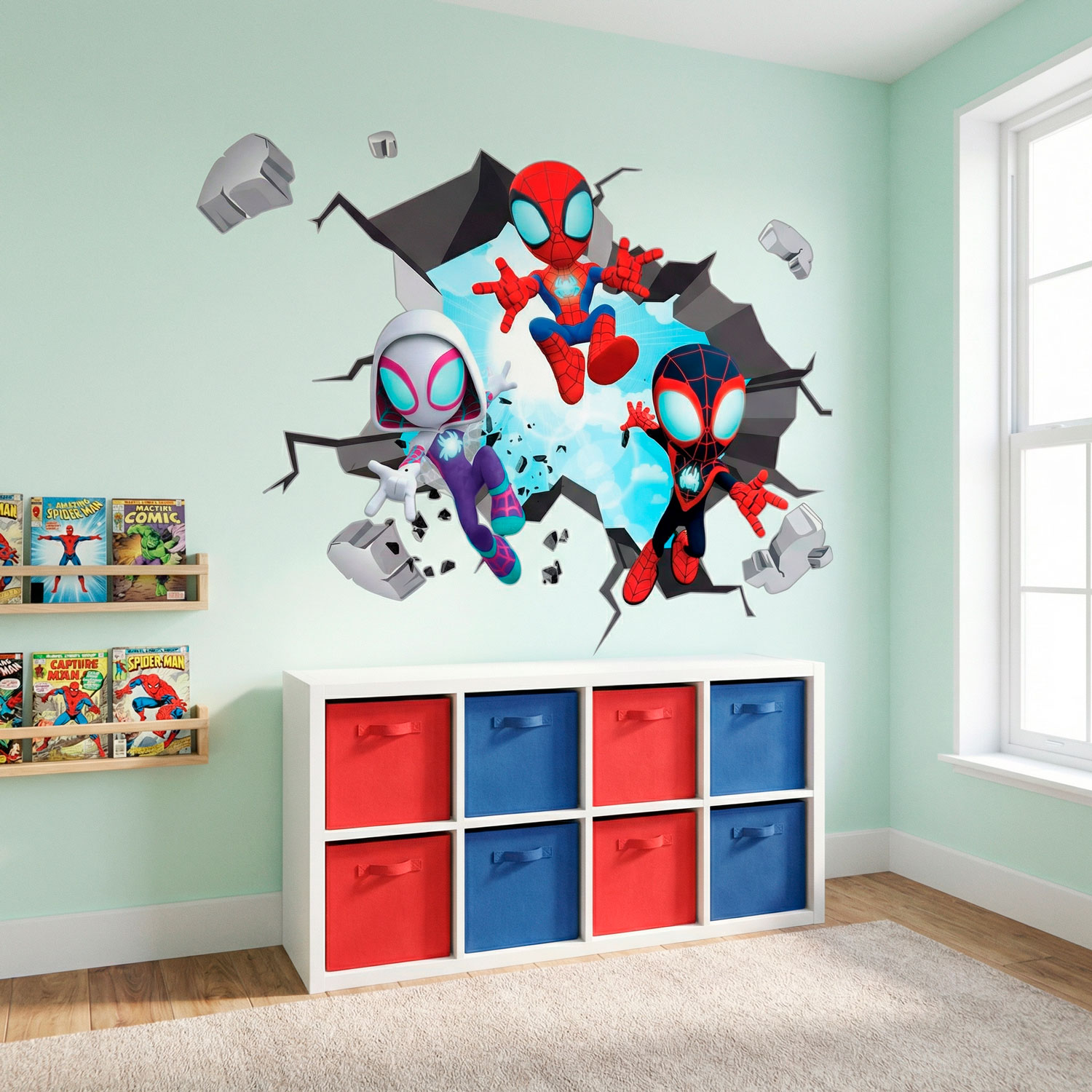 Adesivi per Bambini: Buco nel muro Spider-Verse