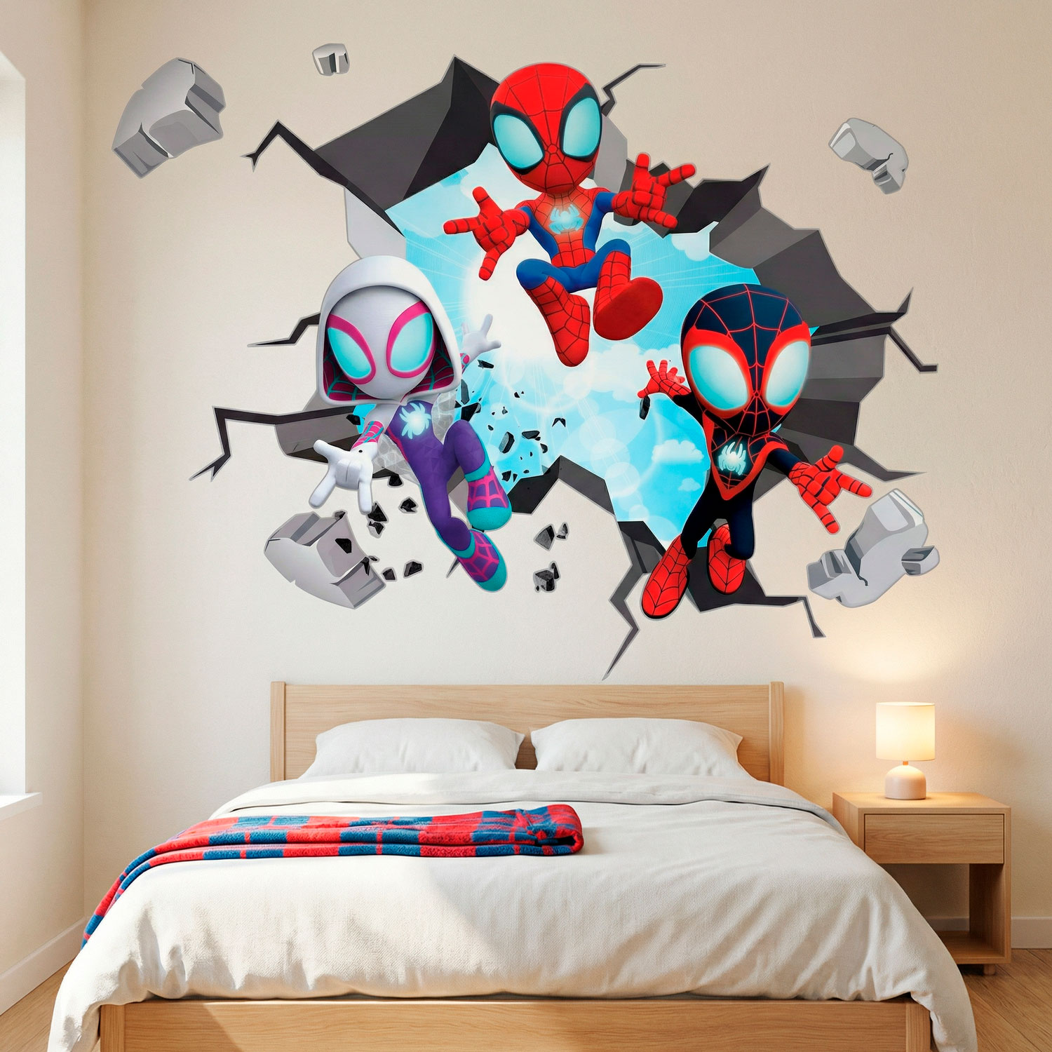 Adesivi per Bambini: Buco nel muro Spider-Verse