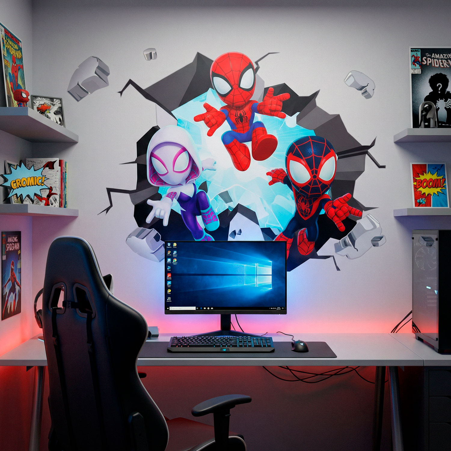 Adesivi per Bambini: Buco nel muro Spider-Verse