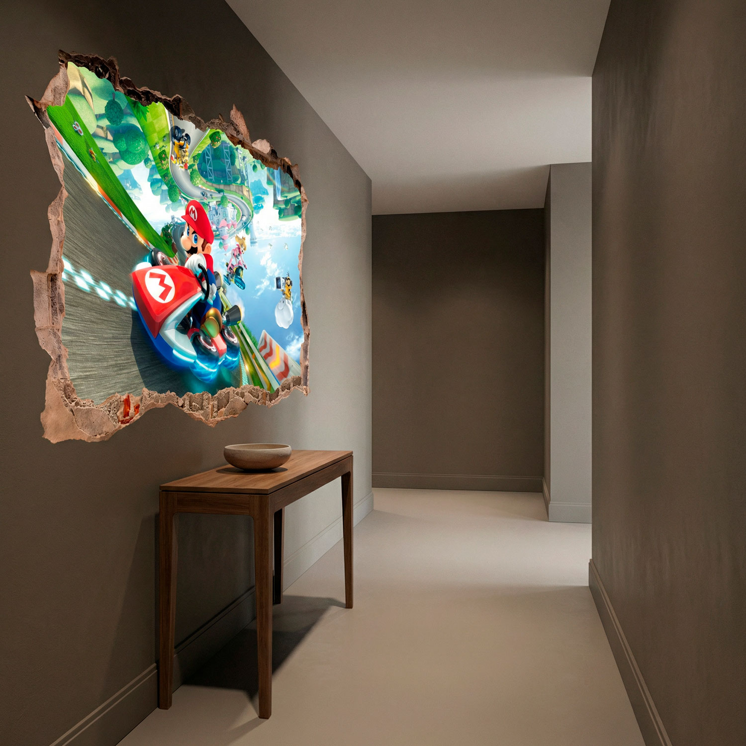 Adesivi per Bambini: Buco nel muro Mario Kart