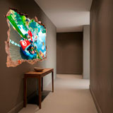 Adesivi per Bambini: Buco nel muro Mario Kart 17