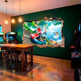 Adesivi per Bambini: Buco nel muro Mario Kart 23