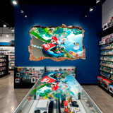 Adesivi per Bambini: Buco nel muro Mario Kart 25