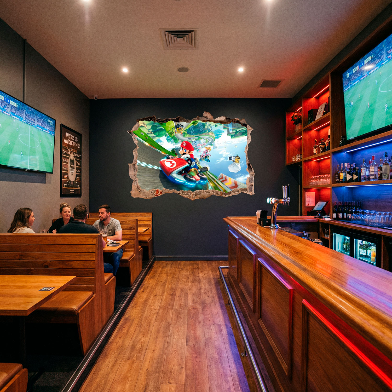 Adesivi per Bambini: Buco nel muro Mario Kart