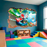 Adesivi per Bambini: Buco nel muro Mario Kart 28