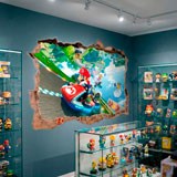 Adesivi per Bambini: Buco nel muro Mario Kart 7