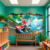 Adesivi per Bambini: Buco nel muro Mario Kart 8