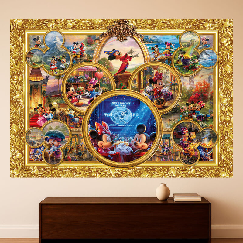 Adesivi per Bambini: Quadro ornamentale Mickey e Minnie Ricordi Disney