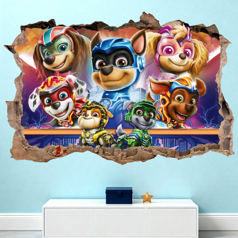 Adesivi per Bambini: Buco nel muro Paw Patrol
