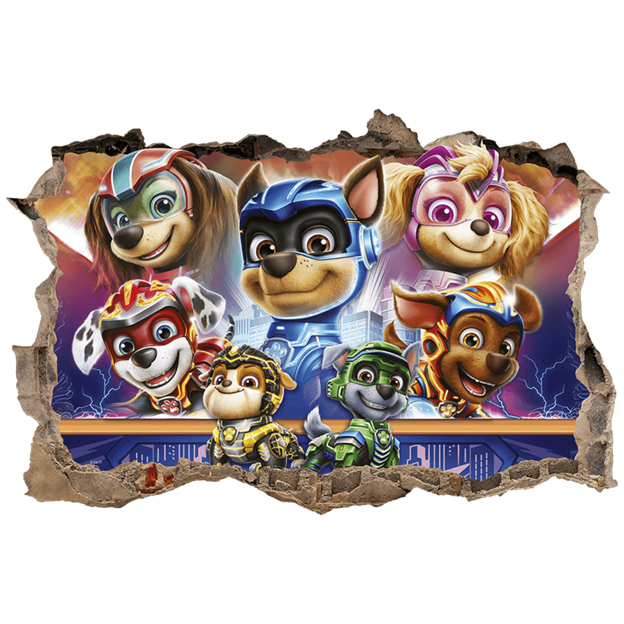 Adesivi per Bambini: Buco nel muro Paw Patrol