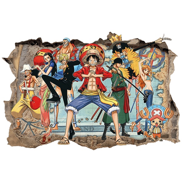 Adesivi per Bambini: Buco nel muro One Piece