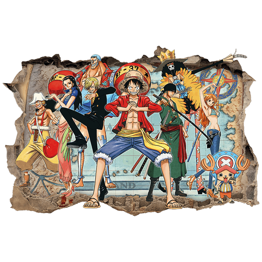 Adesivi per Bambini: Buco nel muro One Piece