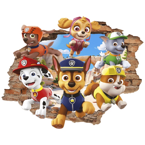 Adesivi per Bambini: Buco nel muro Paw Patrol