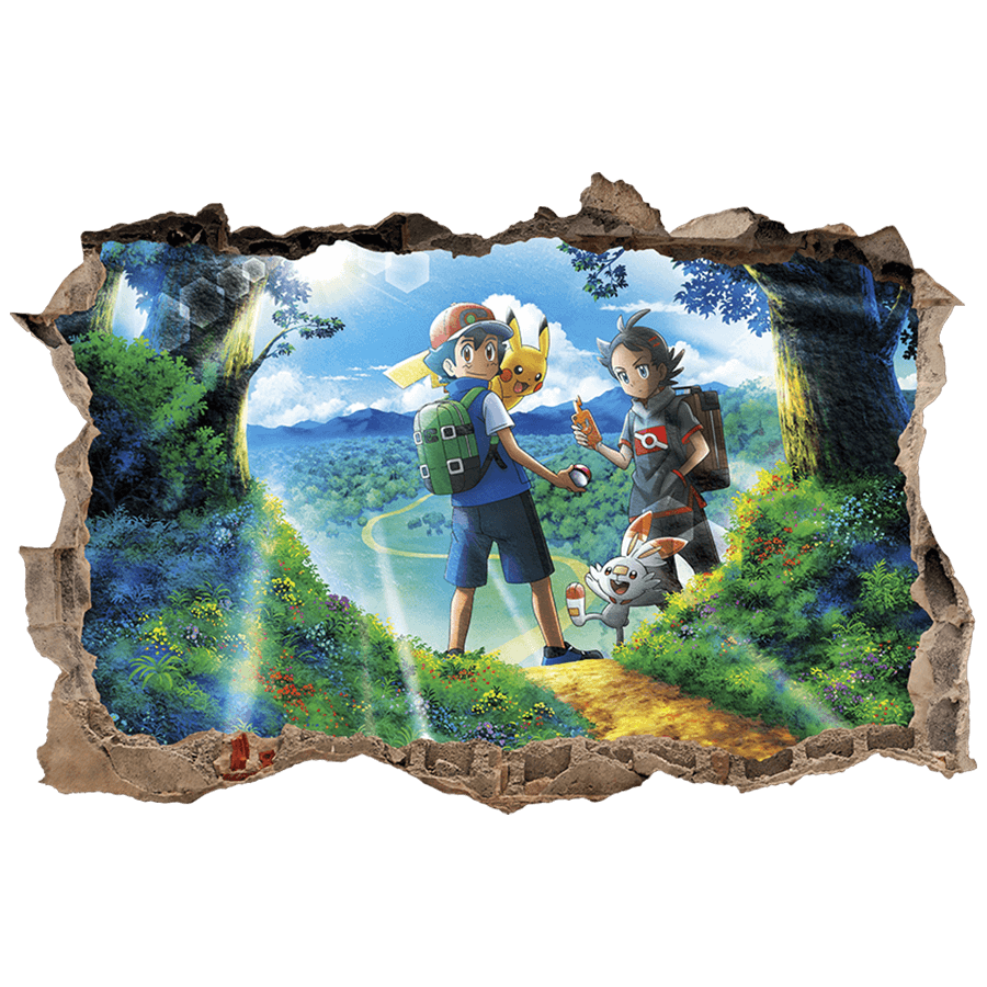 Adesivi per Bambini: Buco nel muro Allenatori Pokémon