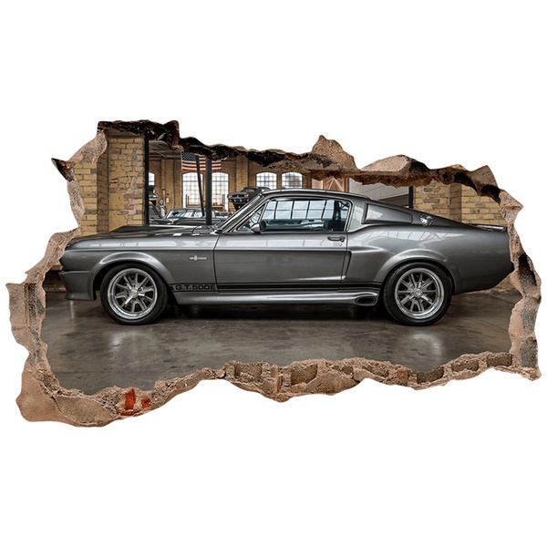 Adesivi Murali: Buco nel Muro Ford Mustang Eleanor