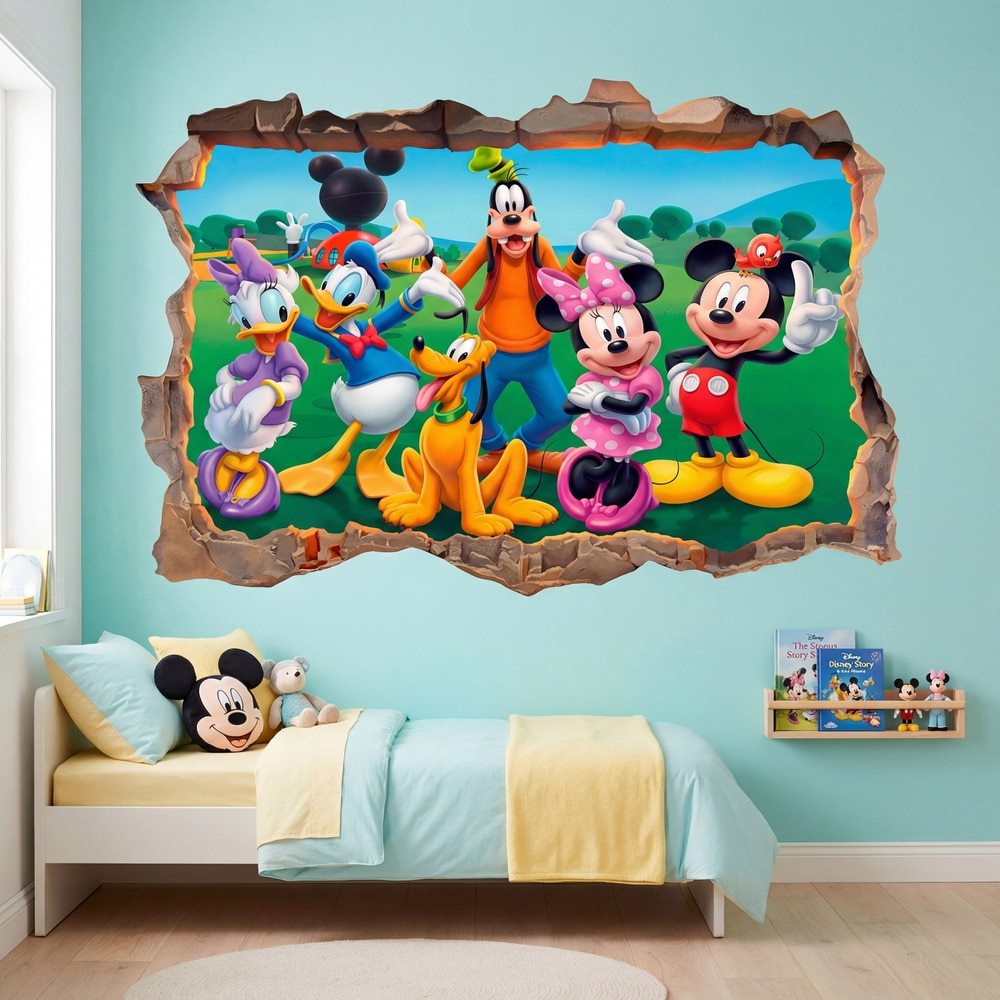 Adesivi per Bambini: Foro Muro Amici Disney