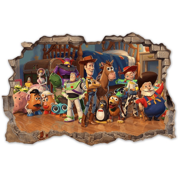 Adesivi per Bambini: Foro Muro Giocattoli Toy Story
