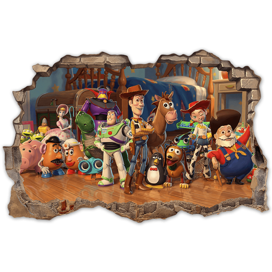 Adesivi per Bambini: Foro Muro Giocattoli Toy Story