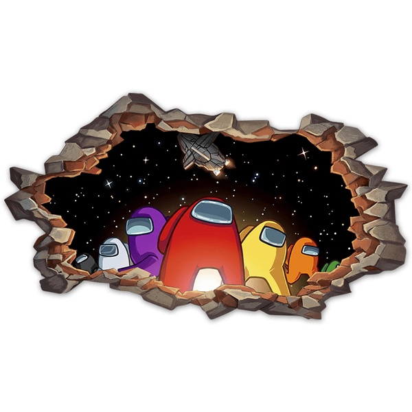 Adesivi per Bambini: Foro nel Muro Among Us