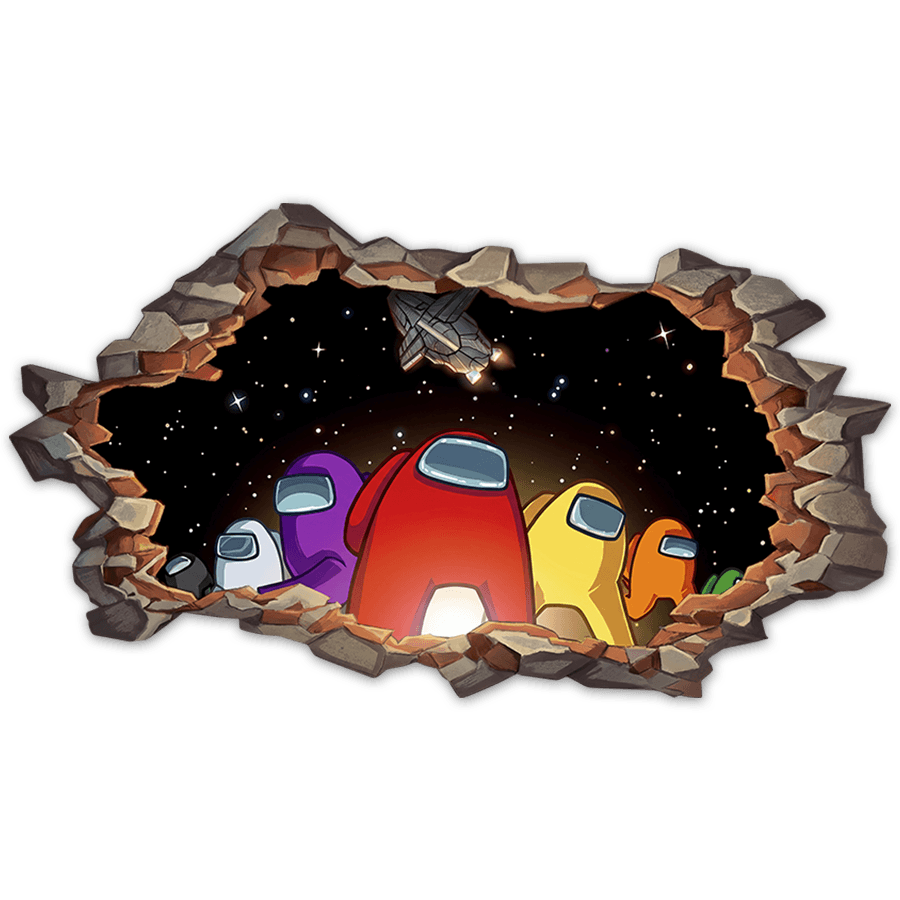 Adesivi per Bambini: Foro nel Muro Among Us