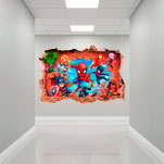 Adesivi per Bambini: Foro nel Muro Supereroi Marvel 16